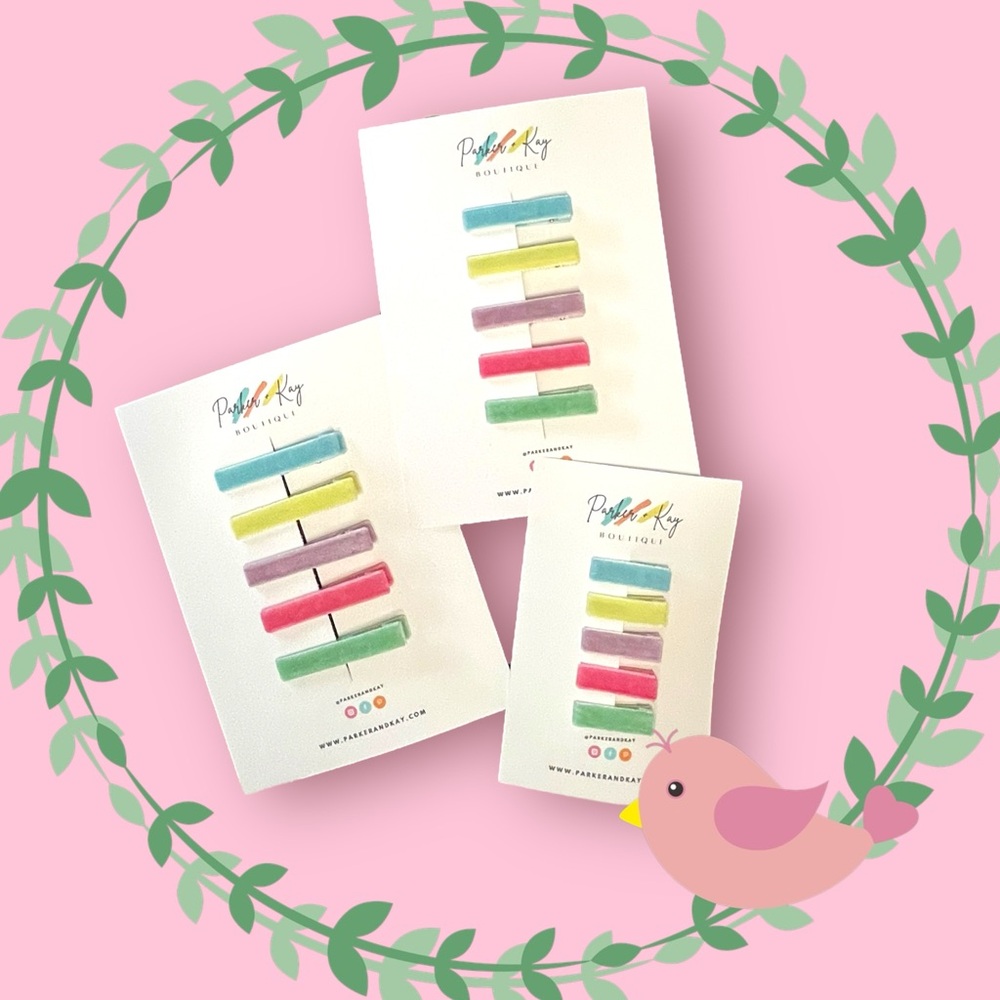 Parker + Kay Colorful Velvet Hair Clips